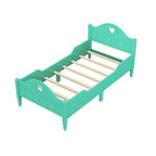 Macaron Twin Size Toddler Bed with Side Safety Rails and Headboard and Footboard,Light Pink