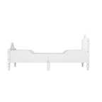 Macaron Twin Size Toddler Bed with Side Safety Rails and Headboard and Footboard,Light Pink