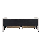 Twin Size Upholstered Daybed with Ergonomic Design Backrest and 2 Drawers