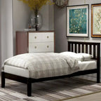 Wood Platform Bed with Headboard/ Slat