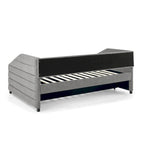 Full Size Daybed with Trundle Upholstered Tufted Sofa Bed, Linen Fabric(82.5x58x34)
