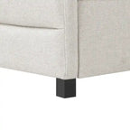 Full Size Daybed with Trundle Upholstered Tufted Sofa Bed, Linen Fabric(82.5x58x34)