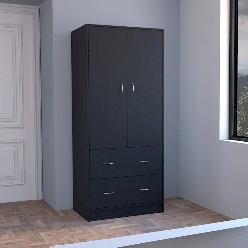 Taly Armoire Engineered wood with Double Doors 2 Drawers - N/A