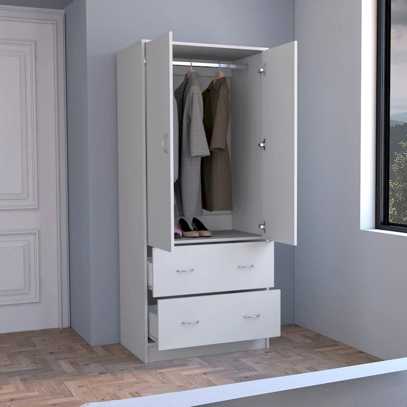 Taly Armoire Engineered wood with Double Doors 2 Drawers - N/A