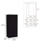 Taly Armoire Engineered wood with Double Doors 2 Drawers - N/A