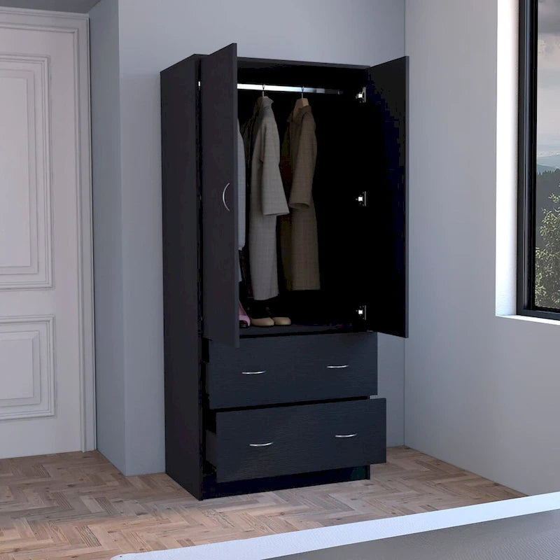 Taly Armoire Engineered wood with Double Doors 2 Drawers - N/A