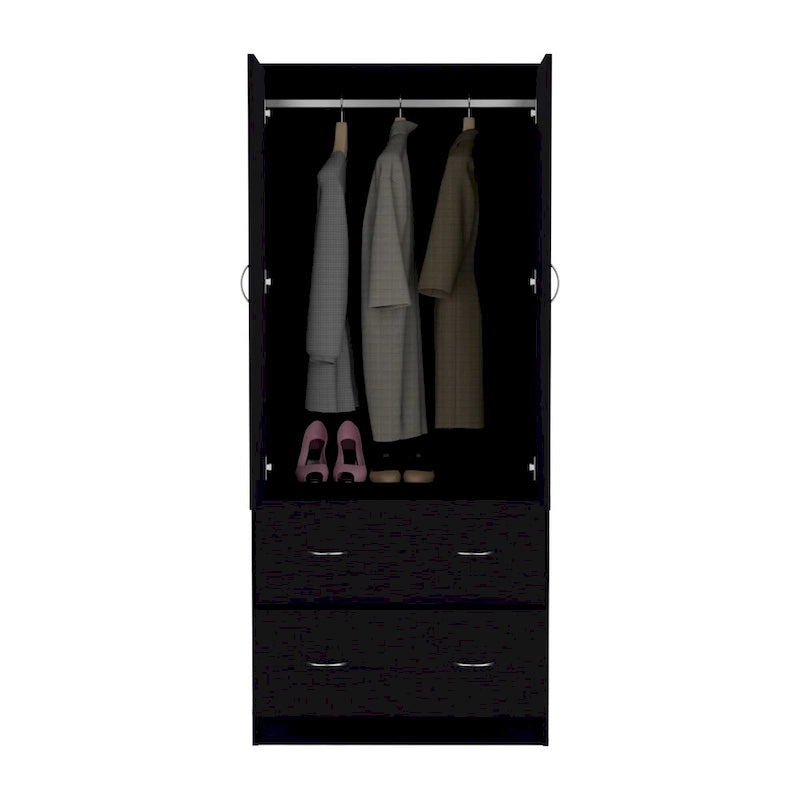 Taly Armoire Engineered wood with Double Doors 2 Drawers - N/A