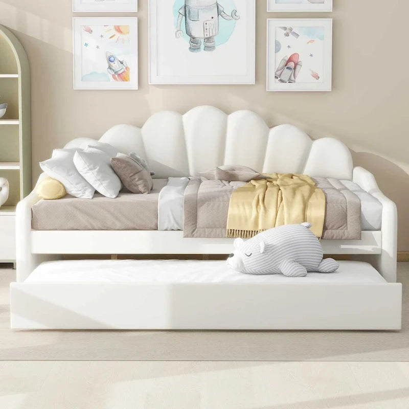Full Size Upholstery Daybed Frame with Trundle
