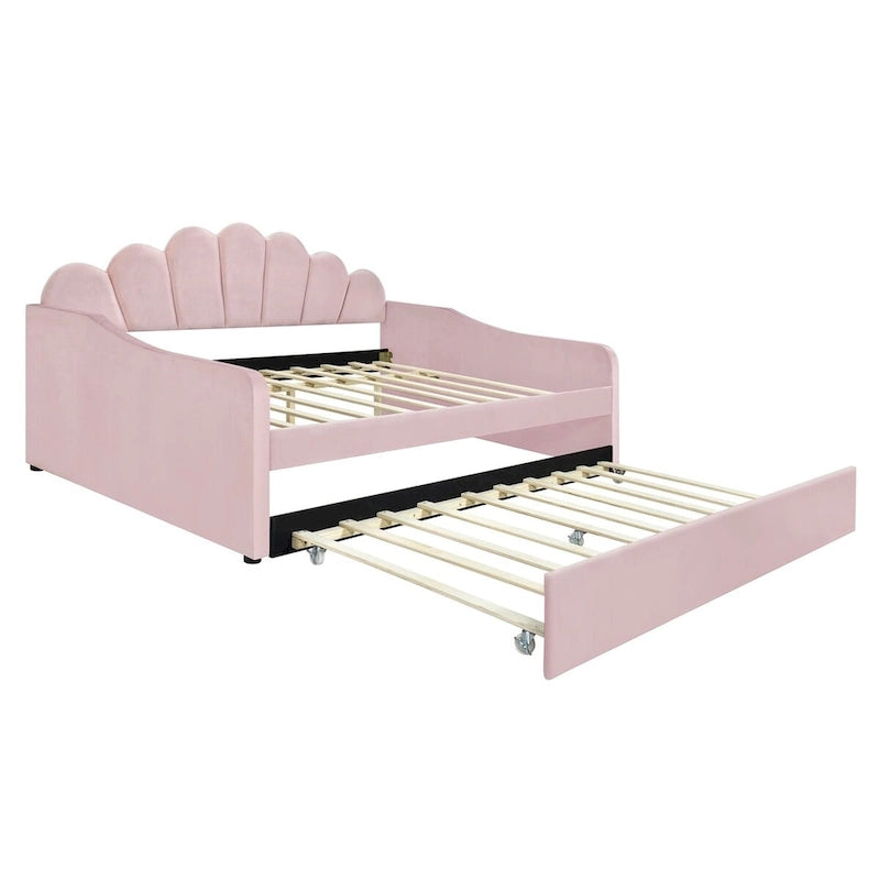 Full Size Upholstery Daybed Frame with Trundle