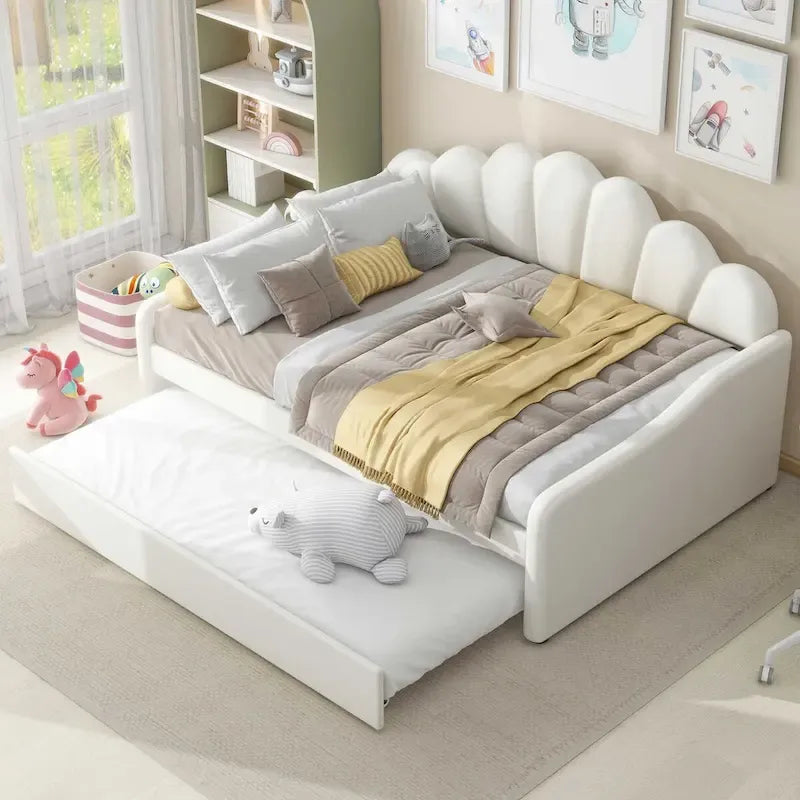 Full Size Upholstery Daybed Frame with Trundle