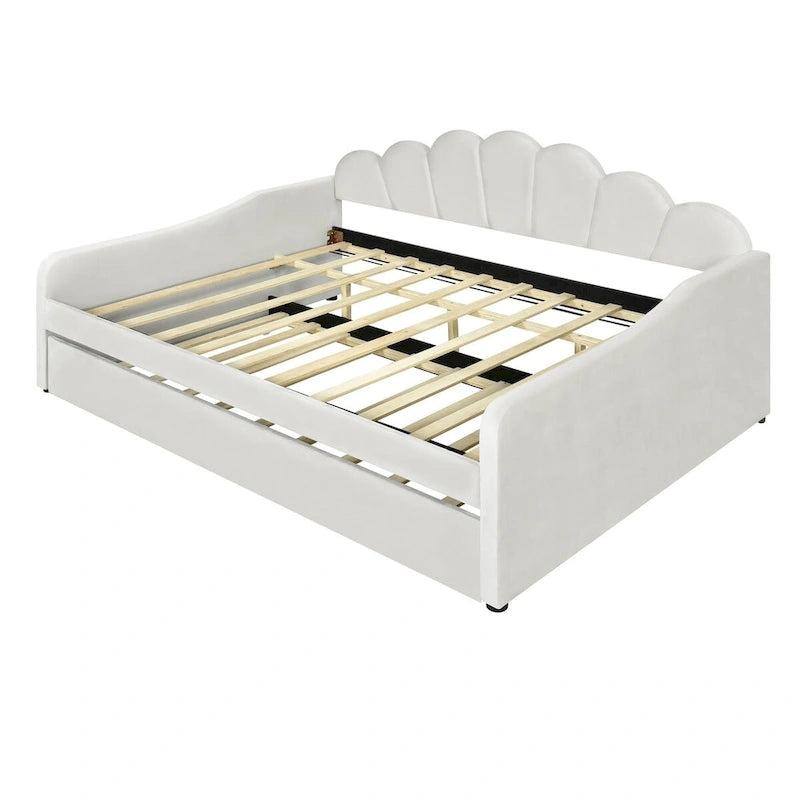 Full Size Upholstery Daybed Frame with Trundle