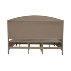Avalon Burnished Beige Oak King Upholstered Storage Bed Bedroom Set