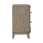 Avalon Burnished Beige Oak King Upholstered Storage Bed Bedroom Set