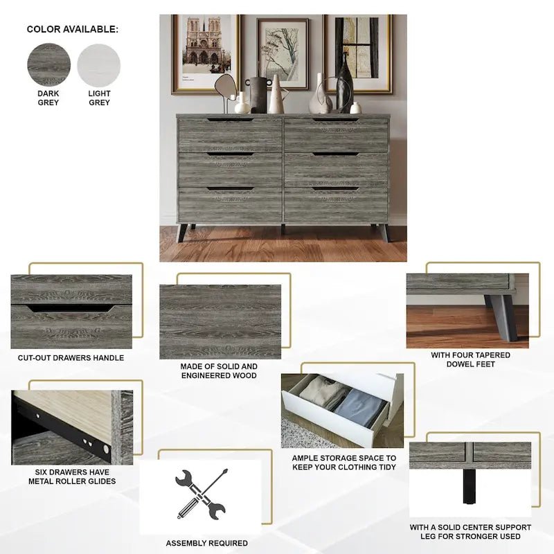 Chic Vintage-Style Wooden Dresser