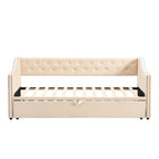Twin Size Upholstered daybed with Pop Up Trundle