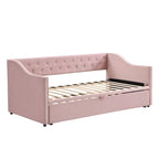 Twin Size Upholstered daybed with Pop Up Trundle
