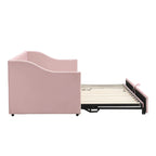 Twin Size Upholstered daybed with Pop Up Trundle