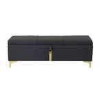 Queen Size Upholstered Platform Bed with Storage Ottoman 2-Pieces Bedroom Sets