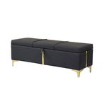 Queen Size Upholstered Platform Bed with Storage Ottoman 2-Pieces Bedroom Sets