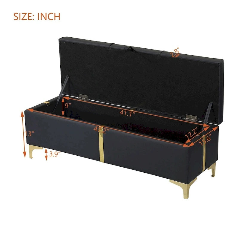 Queen Size Upholstered Platform Bed with Storage Ottoman 2-Pieces Bedroom Sets