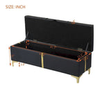 Queen Size Upholstered Platform Bed with Storage Ottoman 2-Pieces Bedroom Sets