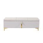 Queen Size Upholstered Platform Bed with Storage Ottoman 2-Pieces Bedroom Sets