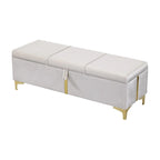 Queen Size Upholstered Platform Bed with Storage Ottoman 2-Pieces Bedroom Sets