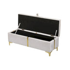 Queen Size Upholstered Platform Bed with Storage Ottoman 2-Pieces Bedroom Sets