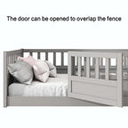 Montessori wooden children's floor bed with Support slat