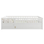 Montessori wooden children's floor bed with Support slat