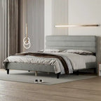 King Bed Frame with Headboard,Sturdy Platform Bed with Wooden Slats Support,No Box Spring,Mattress Foundation,Easy Assembly