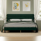 King Bed Frame with Headboard,Sturdy Platform Bed with Wooden Slats Support,No Box Spring,Mattress Foundation,Easy Assembly