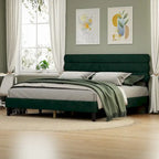 King Bed Frame with Headboard,Sturdy Platform Bed with Wooden Slats Support,No Box Spring,Mattress Foundation,Easy Assembly