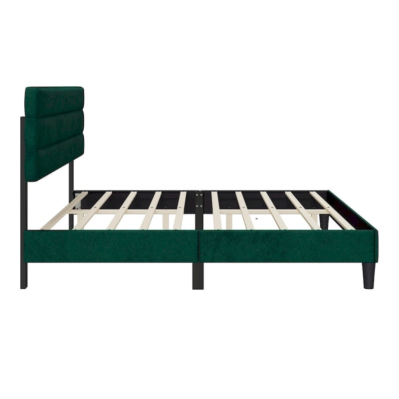 King Bed Frame with Headboard,Sturdy Platform Bed with Wooden Slats Support,No Box Spring,Mattress Foundation,Easy Assembly
