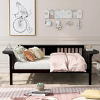 Full Wood Daybed with Small Table & Wood Slat Support, No Box Spring Needed