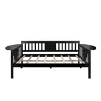 Full Wood Daybed with Small Table & Wood Slat Support, No Box Spring Needed