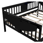Full Wood Daybed with Small Table & Wood Slat Support, No Box Spring Needed