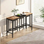 4-Piece Pub Set with Convenient Hanging Stool Design