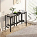 4-Piece Pub Set with Convenient Hanging Stool Design