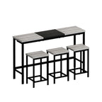 4-Piece Pub Set with Convenient Hanging Stool Design