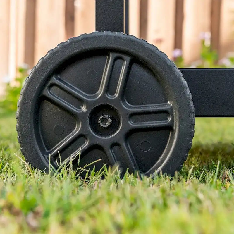 Nexgrill Outdoor Stainless Steel BBQ Preparation Cart w/ Double Shelf