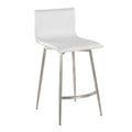 Porch & Den Mara Upholstered 26 Fixed-Height Counter Stool with Swivel (Set of 2)