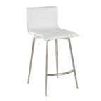 Porch & Den Mara Upholstered 26 Fixed-Height Counter Stool with Swivel (Set of 2)