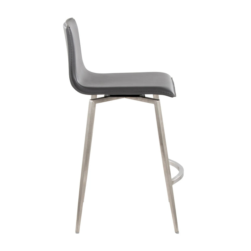 Porch & Den Mara Upholstered 26 Fixed-Height Counter Stool with Swivel (Set of 2)