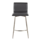 Porch & Den Mara Upholstered 26 Fixed-Height Counter Stool with Swivel (Set of 2)