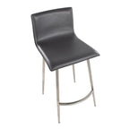 Porch & Den Mara Upholstered 26 Fixed-Height Counter Stool with Swivel (Set of 2)
