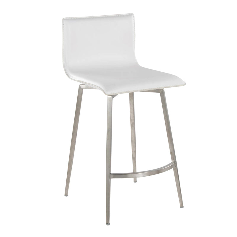 Porch & Den Mara Upholstered 26 Fixed-Height Counter Stool with Swivel (Set of 2)