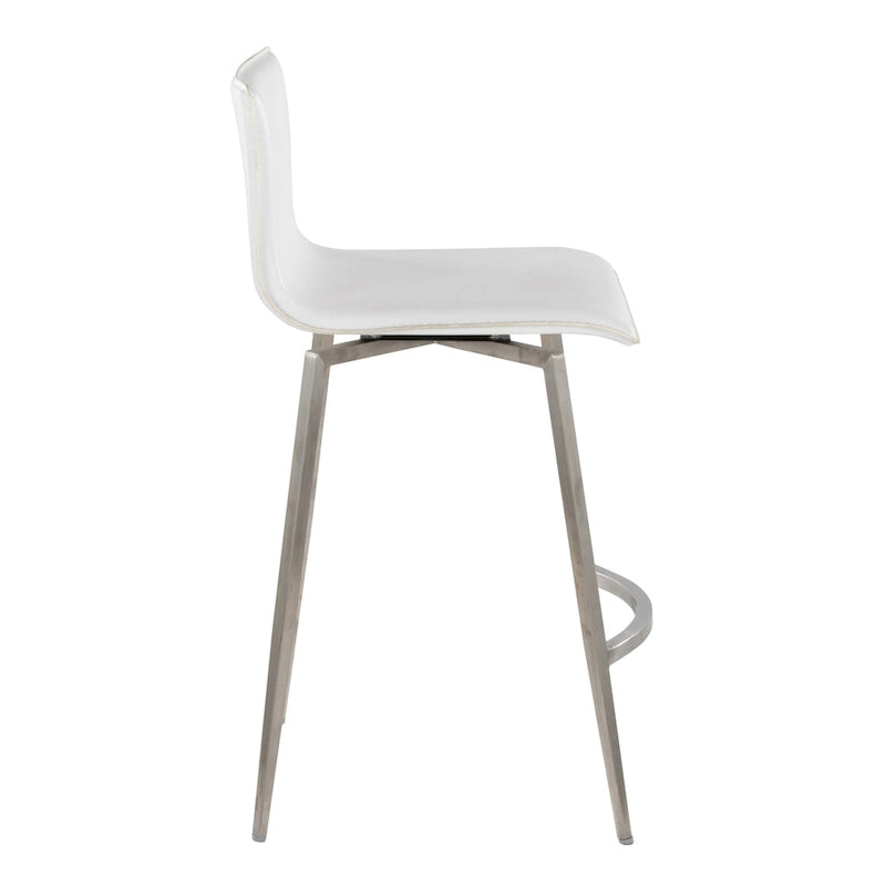 Porch & Den Mara Upholstered 26 Fixed-Height Counter Stool with Swivel (Set of 2)