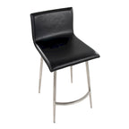 Porch & Den Mara Upholstered 26 Fixed-Height Counter Stool with Swivel (Set of 2)