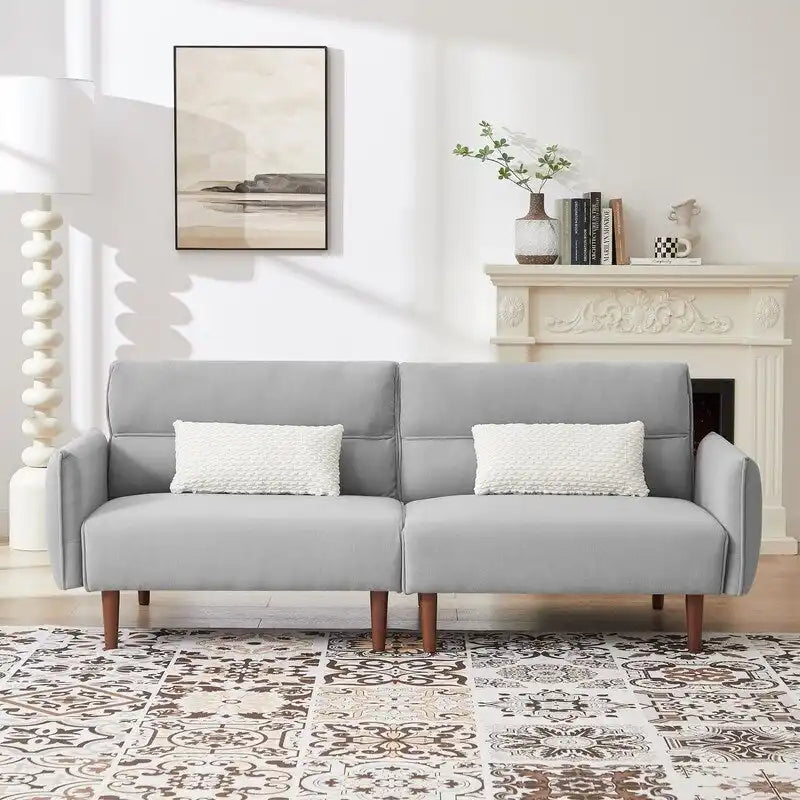 GEITIN Convertible Futon Sofa Bed with 2 Pillows